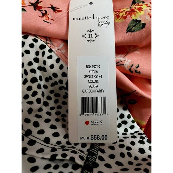 Nanette Lepore Play Garden Party Floral Print Compression Capri Pants Sz S  NEW - Picture 6 of 7